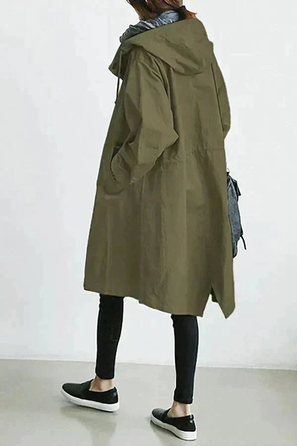 Elizabeth Raincoat for Women – Urban Waterproof Coat with Oversized Breathable Hood