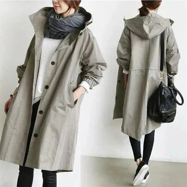 Elizabeth Raincoat for Women – Urban Waterproof Coat with Oversized Breathable Hood
