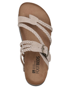 Vessa Sandals for Women – Braided Toe-Post with Molded Comfort Sole & Adjustable Buckle