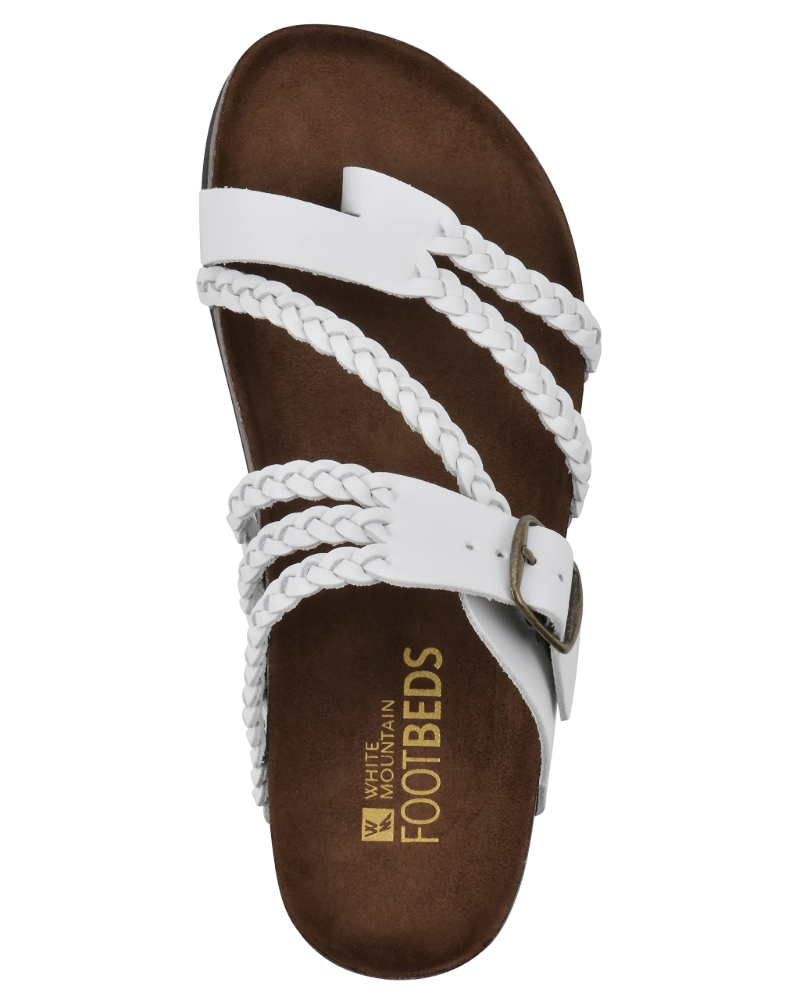 Vessa Sandals for Women – Braided Toe-Post with Molded Comfort Sole & Adjustable Buckle