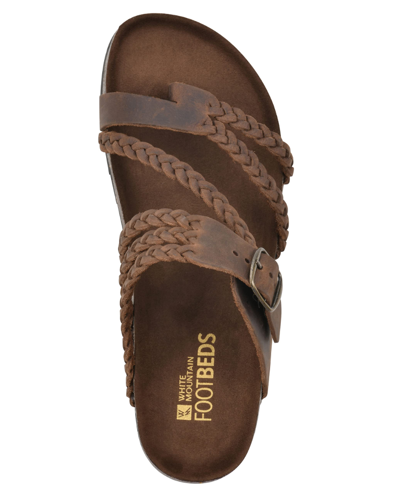 Vessa Sandals for Women – Braided Toe-Post with Molded Comfort Sole & Adjustable Buckle
