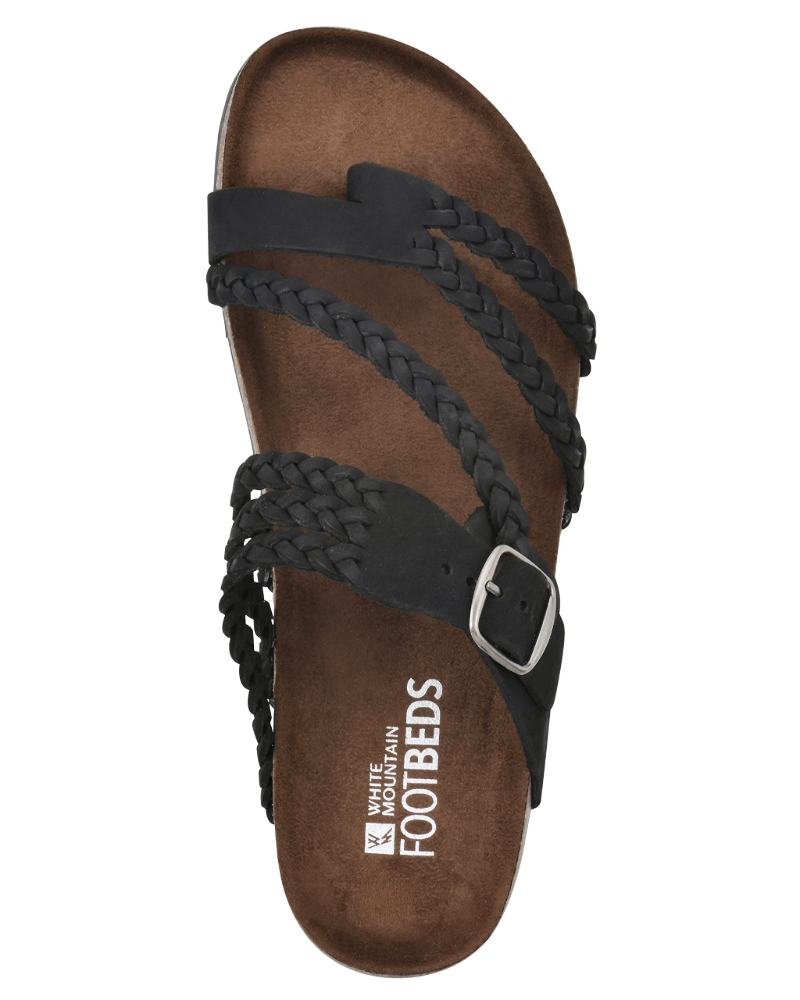 Vessa Sandals for Women – Braided Toe-Post with Molded Comfort Sole & Adjustable Buckle