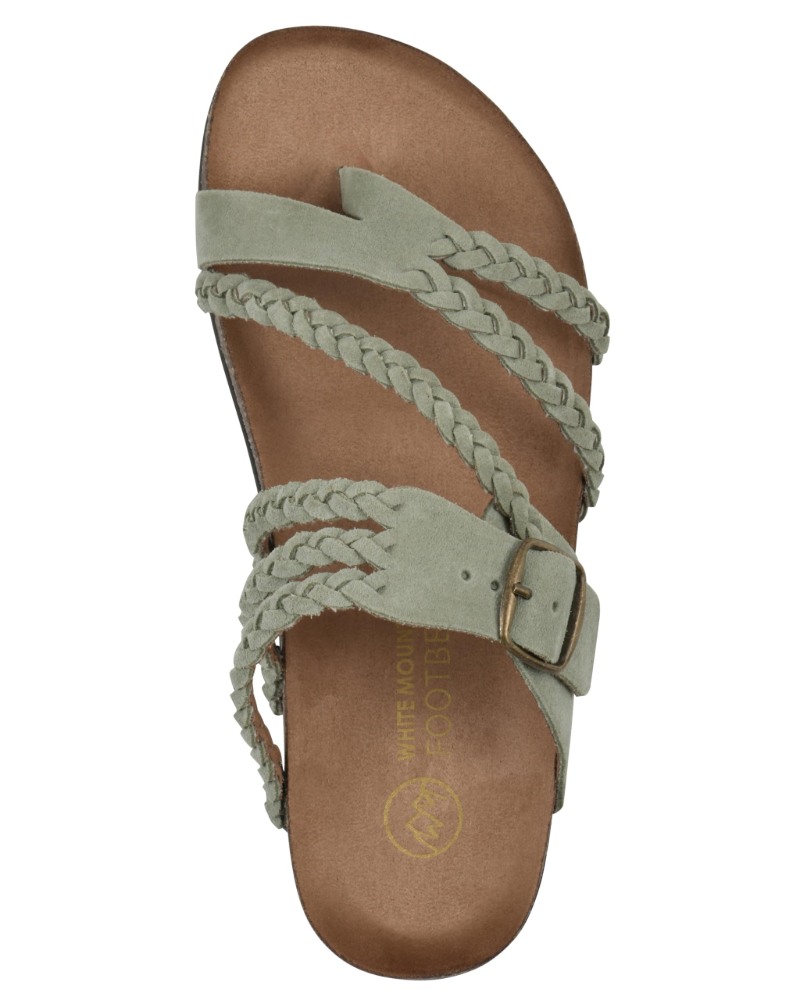Vessa Sandals for Women – Braided Toe-Post with Molded Comfort Sole & Adjustable Buckle