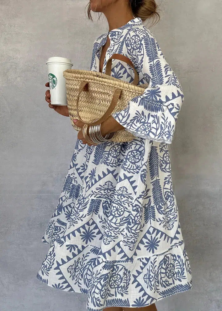Anastasia Maxi Dress for Women – Boho Summer Dress with V-Neck & Airy Floral Print