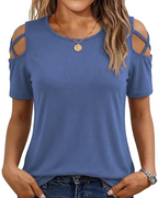 Vina Top for Women – Off-Shoulder Tee, Flowy High-Low Cut & Trendy Summer Style
