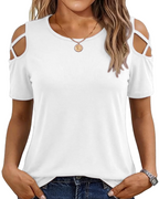 Vina Top for Women – Off-Shoulder Tee, Flowy High-Low Cut & Trendy Summer Style