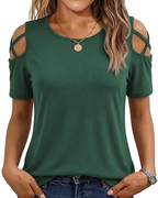 Vina Top for Women – Off-Shoulder Tee, Flowy High-Low Cut & Trendy Summer Style