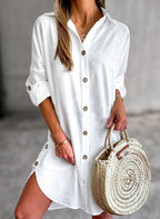 Nova Shirt Dress for Women – Light Summer Dress with Relaxed Elegance & Loose Cut