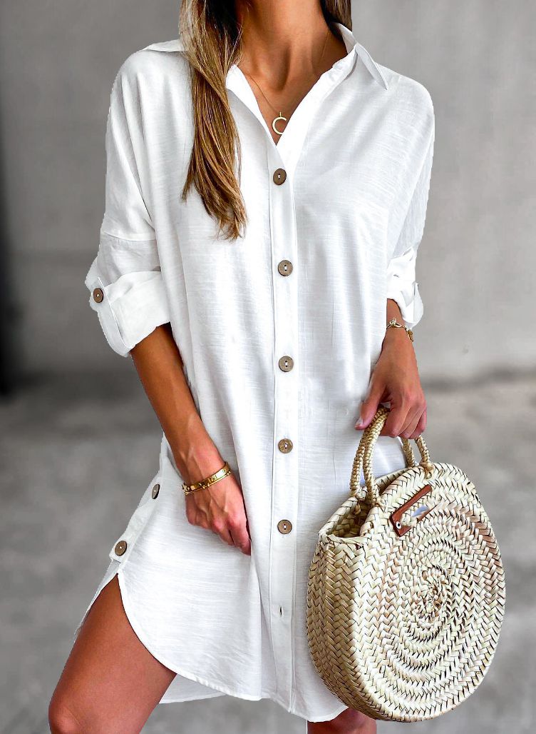 Nova Shirt Dress for Women – Light Summer Dress with Relaxed Elegance & Loose Cut