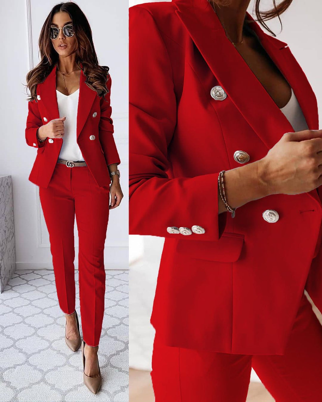 Elena Suit for Women – Modern Set with Elegant Blazer & Chic Tailored Pants