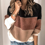 Amelia Striped Sweater for Women – Comfortable Knit, Warm & Elegant with Versatile Design