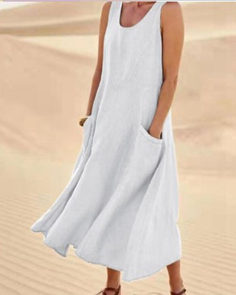 Elise Cotton Dress for Women – Soft, Breathable & Handy Pockets for Everyday Comfort