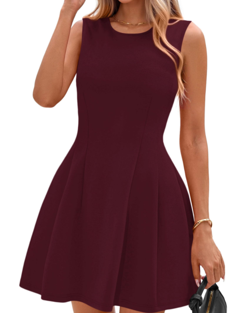 Sophie Dress for Women – Short A-Line Dress, Sleeveless, Elegant Business Casual Stretch