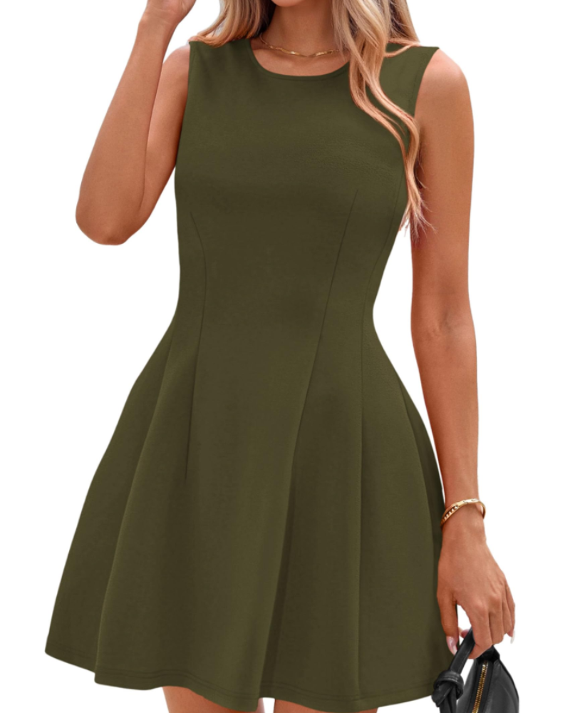 Sophie Dress for Women – Short A-Line Dress, Sleeveless, Elegant Business Casual Stretch