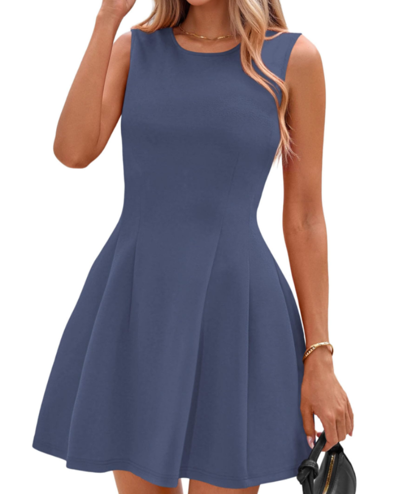Sophie Dress for Women – Short A-Line Dress, Sleeveless, Elegant Business Casual Stretch