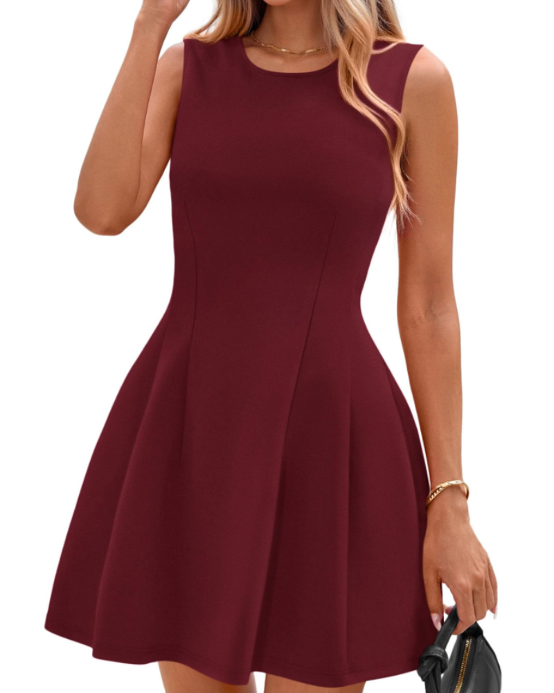 Sophie Dress for Women – Short A-Line Dress, Sleeveless, Elegant Business Casual Stretch