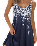 Lina Dress for Women – Summer Dress with Thin Straps, V-Neck, Flowy Cut with Pockets, Boho Style