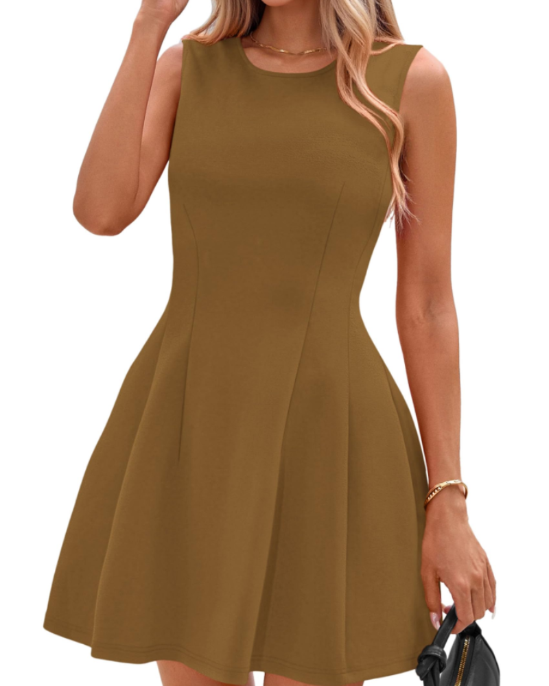 Sophie Dress for Women – Short A-Line Dress, Sleeveless, Elegant Business Casual Stretch