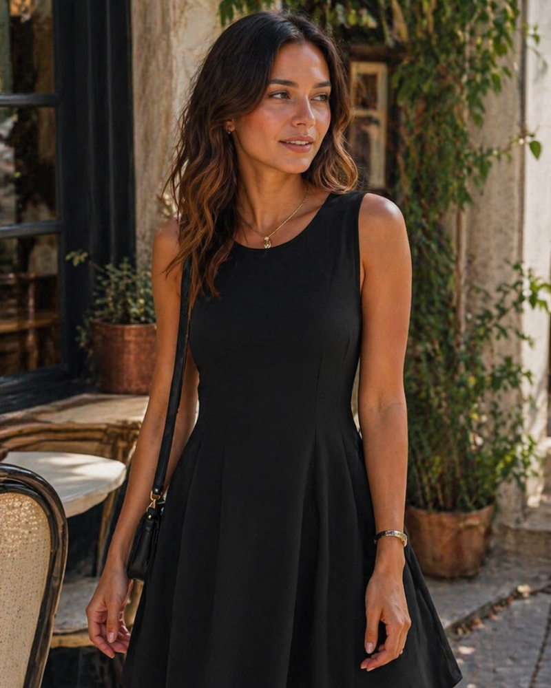 Sophie Dress for Women – Short A-Line Dress, Sleeveless, Elegant Business Casual Stretch