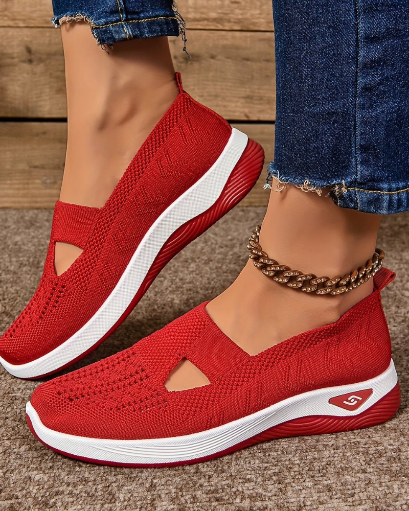 Lucresia Slip-On Sneakers for Women – Platform Sole Shoes, Breathable & Comfortable