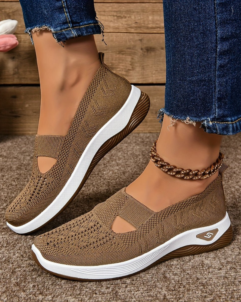 Lucresia Slip-On Sneakers for Women – Platform Sole Shoes, Breathable & Comfortable