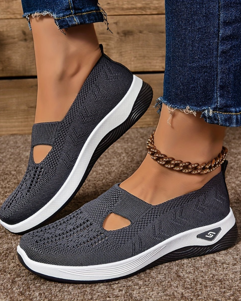 Lucresia Slip-On Sneakers for Women – Platform Sole Shoes, Breathable & Comfortable