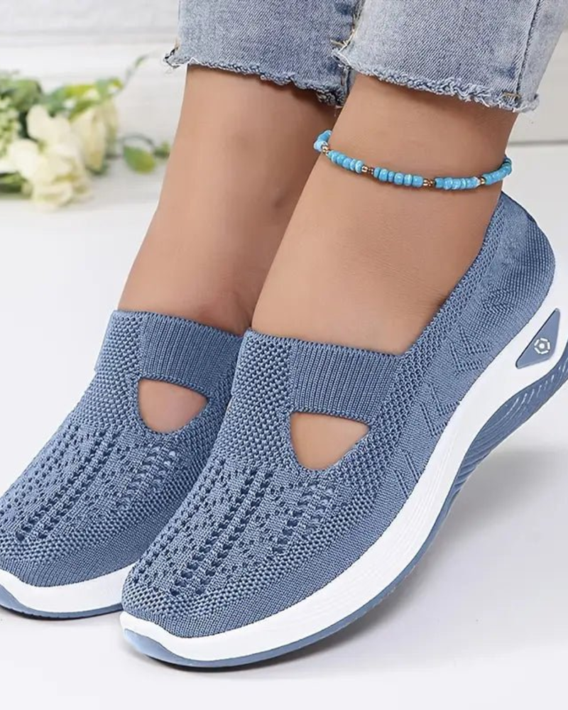 Lucresia Slip-On Sneakers for Women – Platform Sole Shoes, Breathable & Comfortable