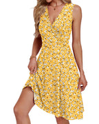 Jessel Dress for Women – Sleeveless Wrap V-Neck, A-Line Cut & Pockets, Knee-Length, Summer