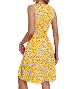 Jessel Dress for Women – Sleeveless Wrap V-Neck, A-Line Cut & Pockets, Knee-Length, Summer