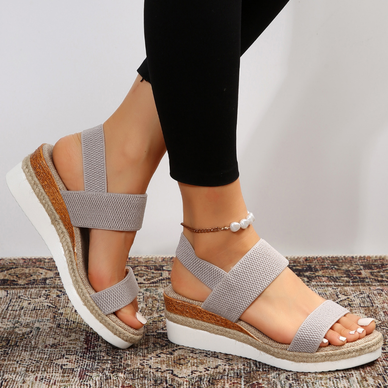 Anna Platform Sandals for Women – Elastic Straps & Comfortable Summer Sandals with Stylish Look