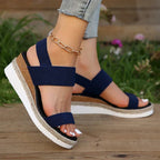 Anna Platform Sandals for Women – Elastic Straps & Comfortable Summer Sandals with Stylish Look