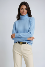 Clarrise Warm Turtleneck Sweater for Women – Soft Knit with High Collar & Classic Timeless Cut