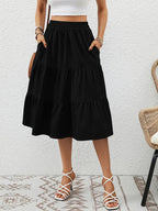 Zia Floral Skirt for Women – A-Line Cut with Pockets, Light for Spring & Summer