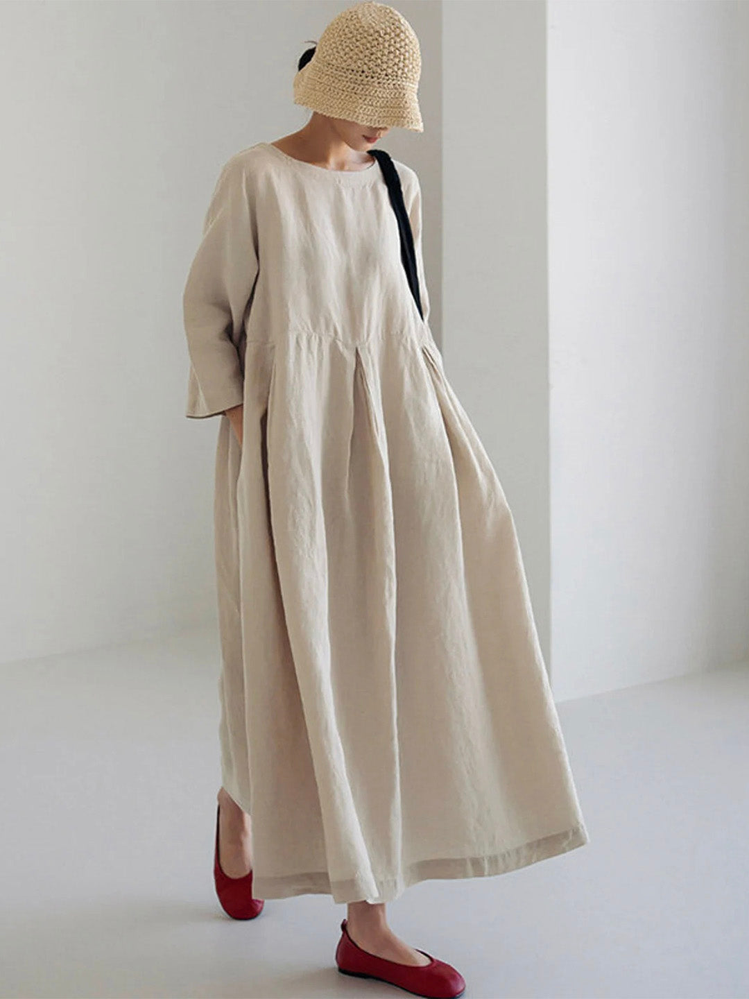 Cielo Long Dress for Women – Light Linen, Natural Comfort & Elegant Minimalist Style