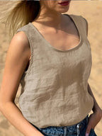 Mia Summer Top for Women – Airy Sleeveless Cut in Soft Breathable Cotton