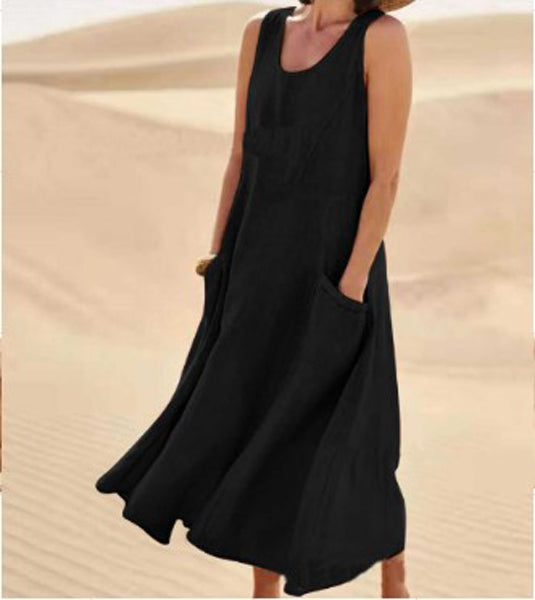 Elise Cotton Dress for Women – Soft, Breathable & Handy Pockets for Everyday Comfort