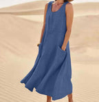 Elise Cotton Dress for Women – Soft, Breathable & Handy Pockets for Everyday Comfort