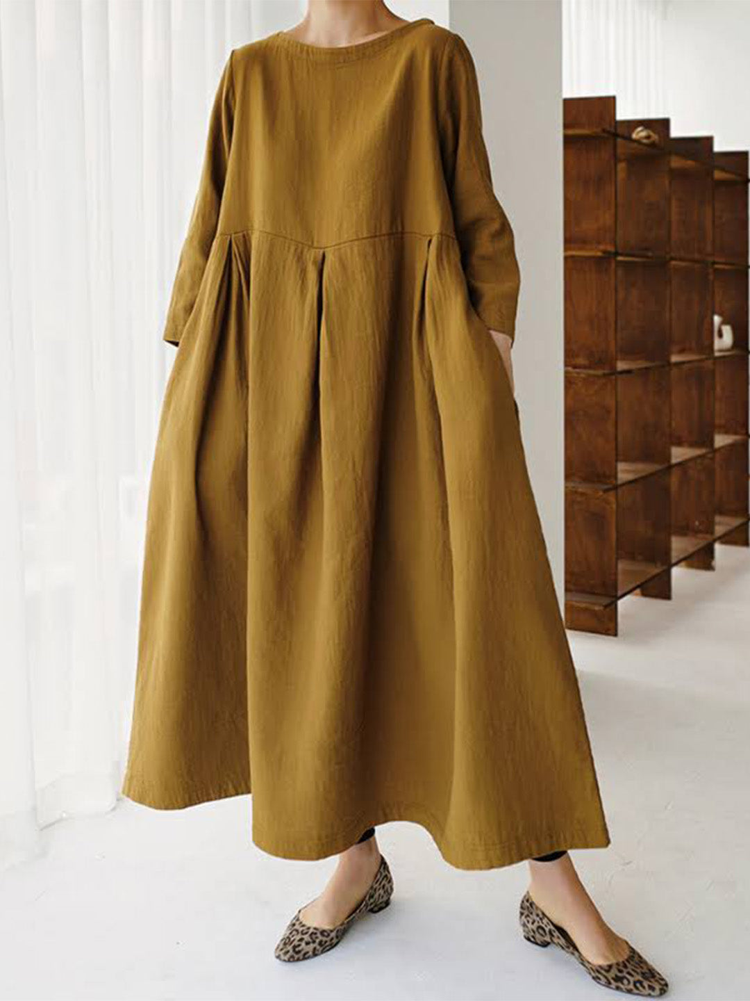 Cielo Long Dress for Women – Light Linen, Natural Comfort & Elegant Minimalist Style