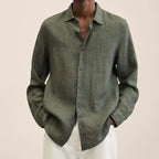 Giovanni Shirt for Men – Breathable Linen, Long Sleeves, Classic & Elegant Design
