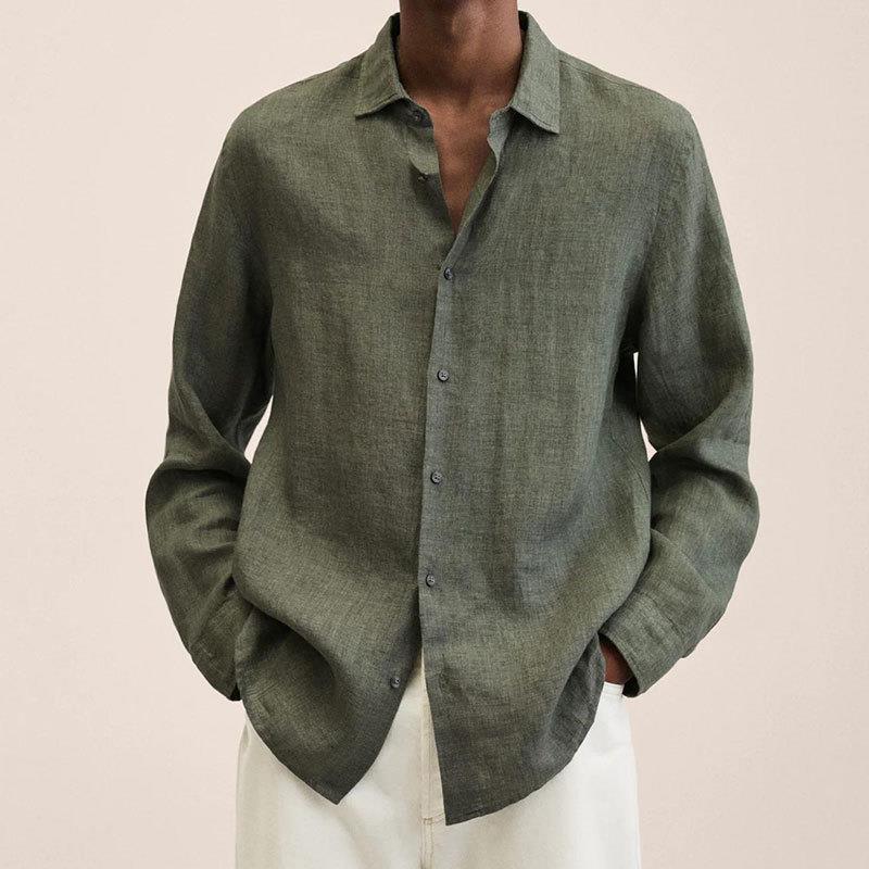 Giovanni Shirt for Men – Breathable Linen, Long Sleeves, Classic & Elegant Design