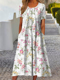 Marilou Midi Dress for Women – Flowy Cut with Light and Elegant Floral Print