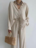 Mei Summer Set for Women – Elegant Two-Piece Linen Set with Loose Cut & Breathable Comfort