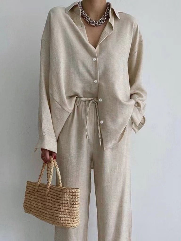 Mei Summer Set for Women – Elegant Two-Piece Linen Set with Loose Cut & Breathable Comfort