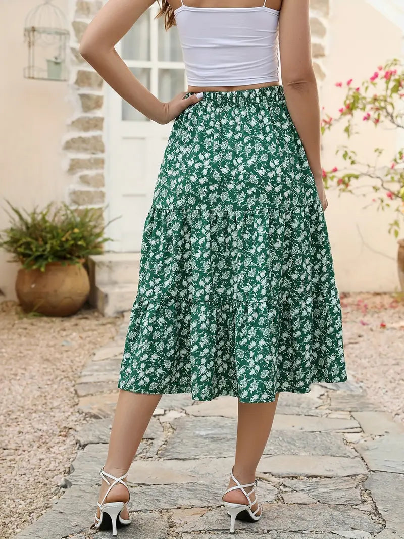 Zia Floral Skirt for Women – A-Line Cut with Pockets, Light for Spring & Summer