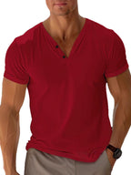 Damon Summer T-Shirt for Men – Plain Short-Sleeve Tee in Light Breathable Cotton