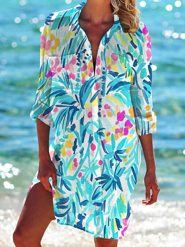 Ophelia Beach Tunic for Women – Flowy Summer Dress for Vacation & Leisure