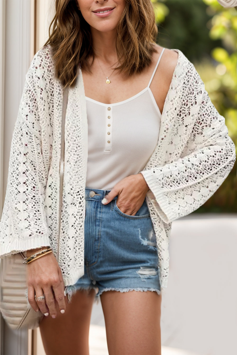 Sienna Crochet Vest for Women – Light Openwork Cardigan in Boho Style & Summer Cut