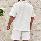 Silas Luxury Set for Men – Breathable Cotton Polo and Matching Shorts, Summer Comfort