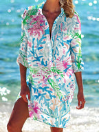 Ophelia Beach Tunic for Women – Flowy Summer Dress for Vacation & Leisure