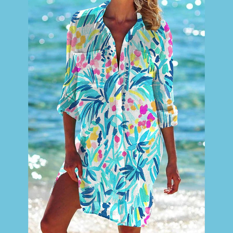 Ophelia Beach Tunic for Women – Flowy Summer Dress for Vacation & Leisure